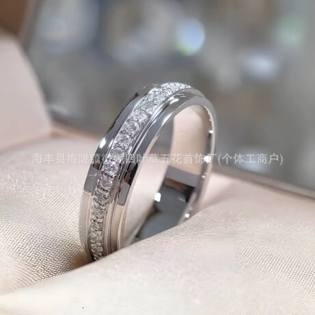 Fashion Ring Bojia Fortune Ring V Gold Full Diamond Couple Designer Ring Rings For Men And Women Index Finger Ring Light Luxury High Version 18K Rotat