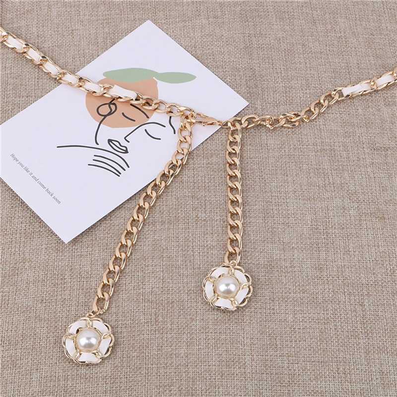 Wenpunk style metal dress decoration waist chain for womens luxury designer brand clothing accessories X250410