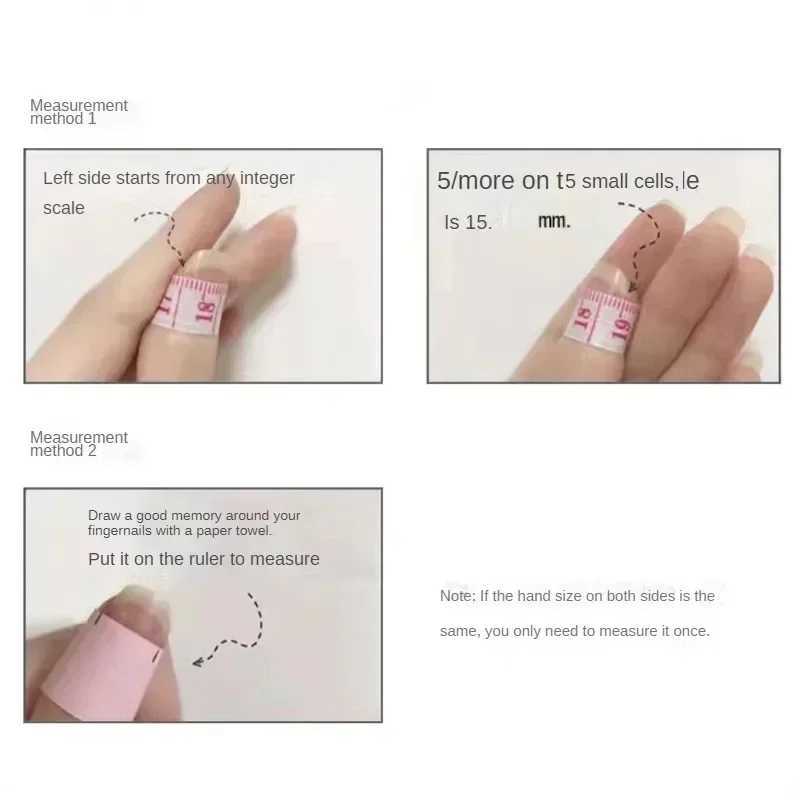 Handmade short Kawaii pressed nails Japanese design cute reusable fake nails with adhesive acrylic nail art tips suitable for girls W250410