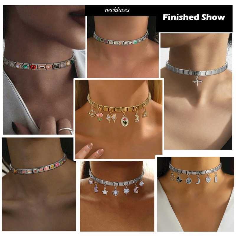 FUNIQUE WomenS Charm Bracelet Star Butterfly Lipstick Italian Charm Links Fit 9mm Stainless Steel Bracelet Jewelry DIY MakingC250411