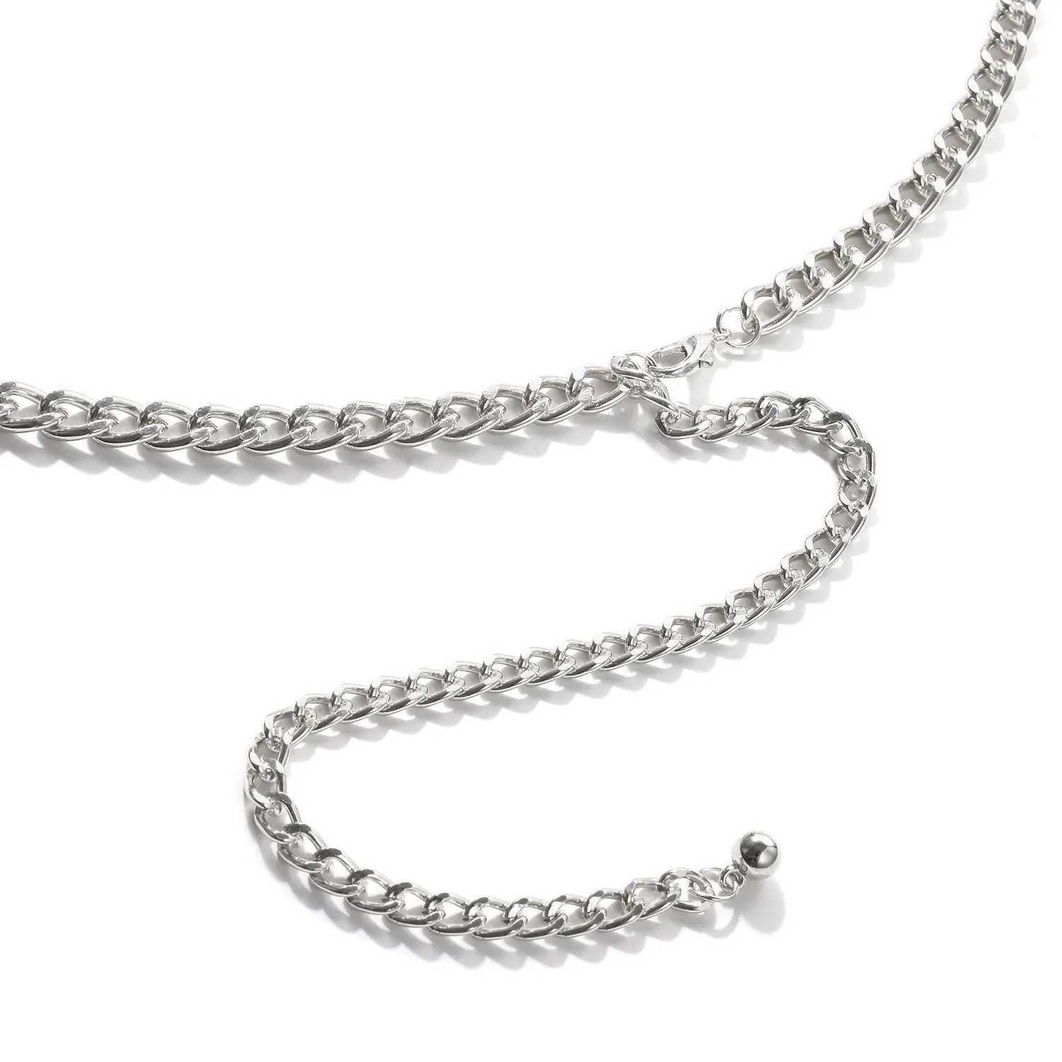 Summer Beach metal body chain waist chain accessory used for Wen sexy bikini body jewelry belly waist chain belt gift X250410