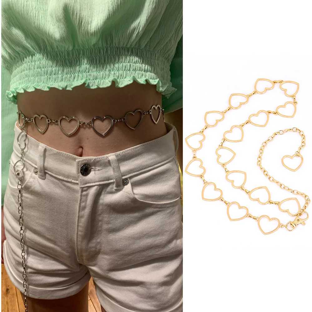 Wens Thin Waist Chain Belt Fashion Metal Foil Gold Chain Narrowband Chunky Frings Belt Cloth Accessories X250410