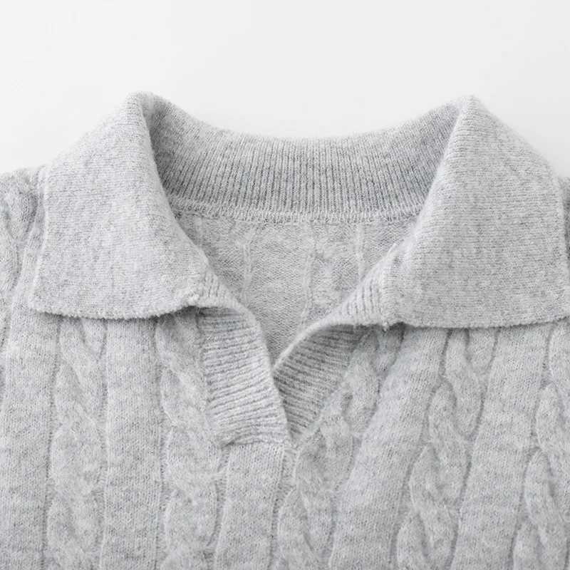 Fashion Mens Long Sleeve Knit Pullover Shirt Style Collar 2025 Fall Casual Loose Fit Comfortable Versatile Sweater Men Knit Sweatercoat Y251110