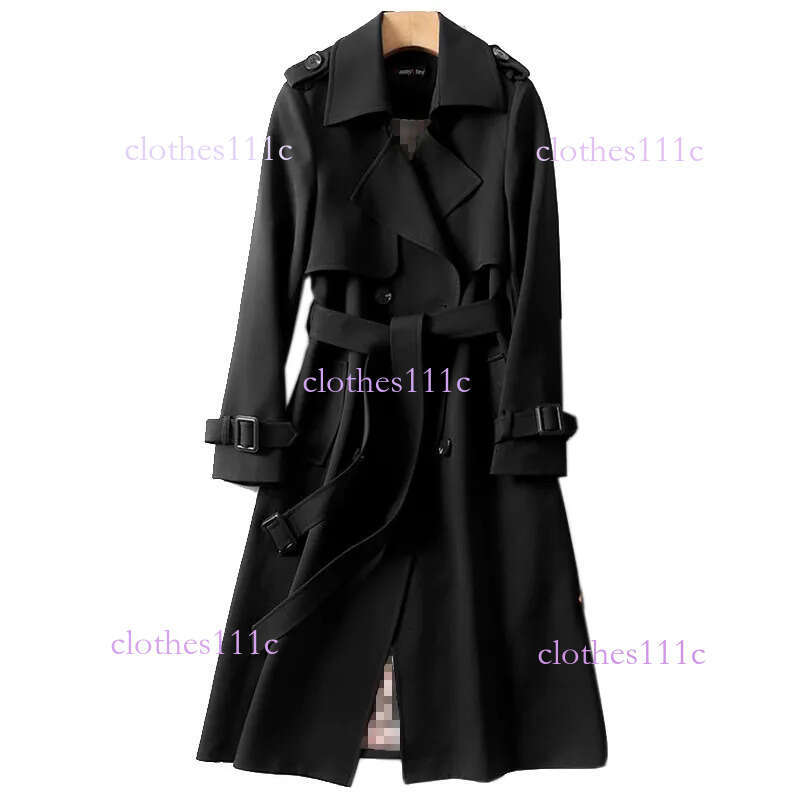 Women S Trench Coats Spring Autumn Fashion Belt Double Breasted Mid Long High Quality Overcoat Windbreaker Female 230503