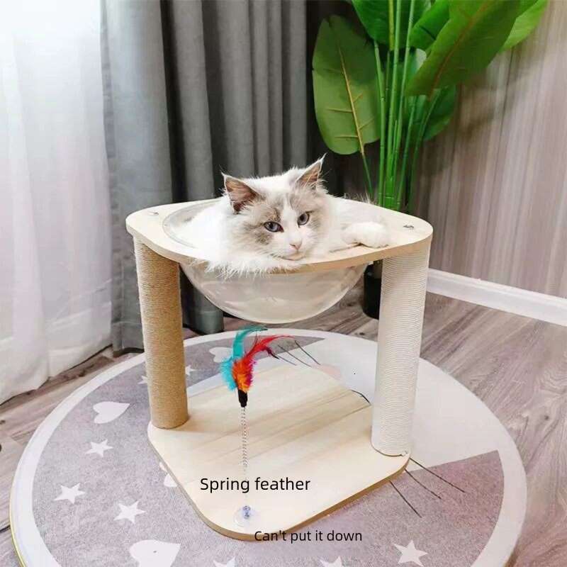 New Wooden Multi-layer All-season Small Apartment Shelf Multi-functional Climbing Frame Cat Toy