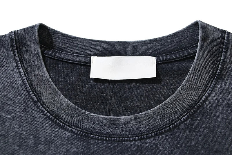 100% pure cotton Amun Amas band vintage distressed long sleeved sleeveless T-shirt cut sleeves mens vest 250408