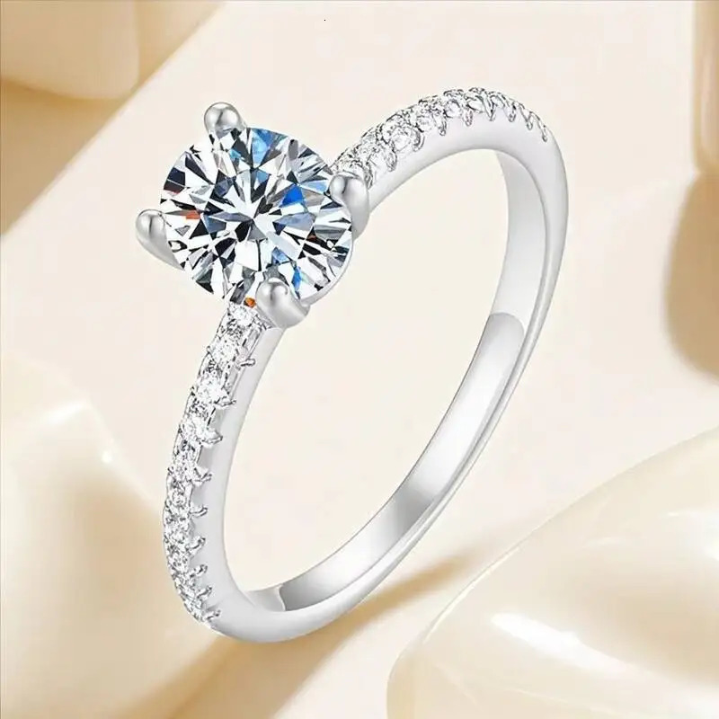 TY Classic 10 Carat Oval Cut D Color Womens Ring 18K White Gold Plated 925 Sterling Silver Engagement Wedding Band 251103