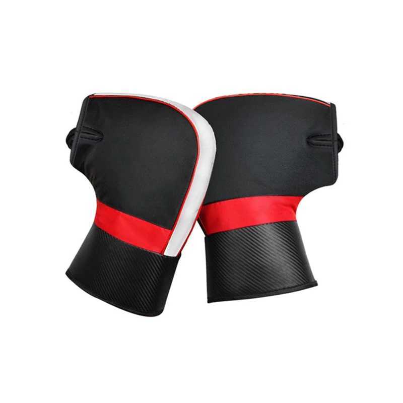 Reflective Strips Motorcycles Handlebar Gloves Winter Waterproof Oxford Cloth Windproof Warm Plush Motorcycle Handlebar Cover S25118