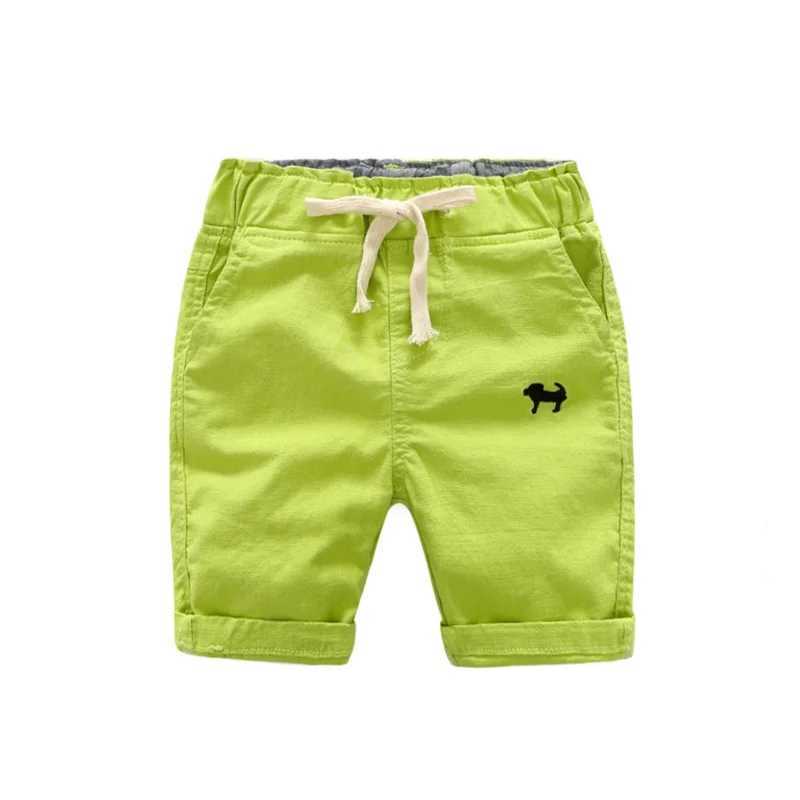 Summer 2025 boys casual shorts childrens cotton elastic waist pants childrens knee pants solid color baby clothing Z250410