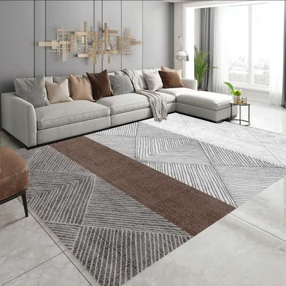 Nordic Geometric Checker Area Rug Ins Style Living Room Carpet for Sofa Coffee Table Bedroom Floor Mat Decor Y251110