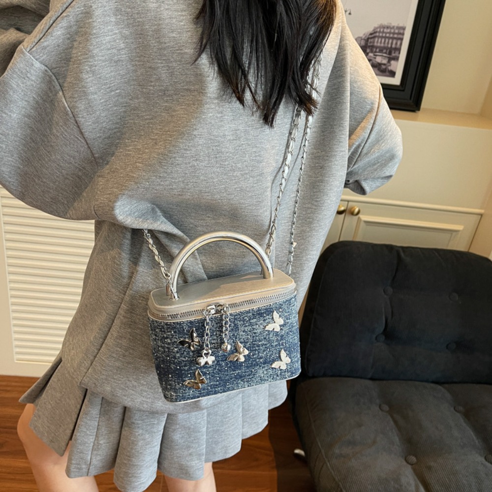 Chic & Modern Butterflies Embossed Leather Crossbody/Shoulder Purse with Unique Niche Appeal