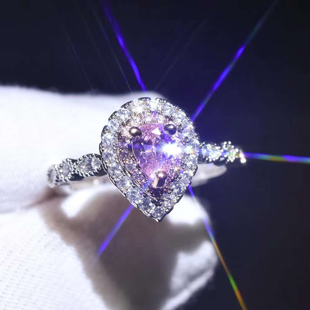 PT950 Platinum Plated Mosan Diamond Ring Diamond Proposal Ring Princess Square Diamond Ring