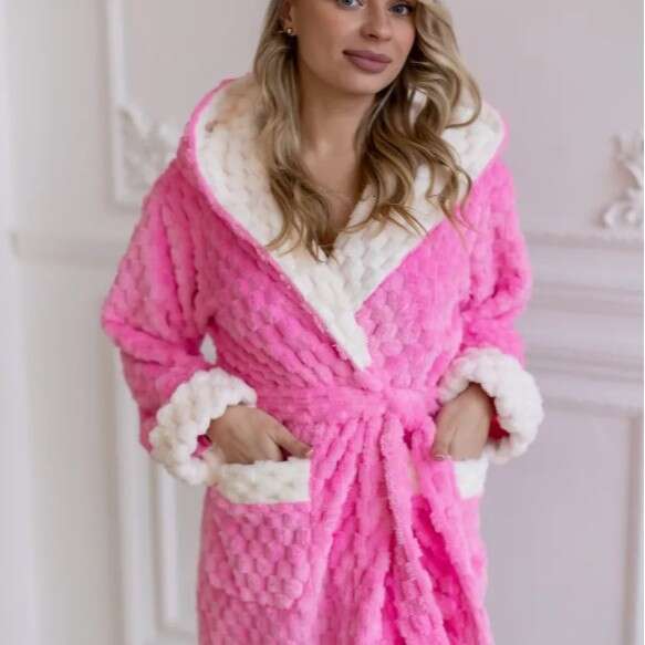 Pajamas Autumn Winter Cross-Border Fleece-Lined Thickened Furry Jumpsuit Hooded Pajamas Parent-Child Outfit