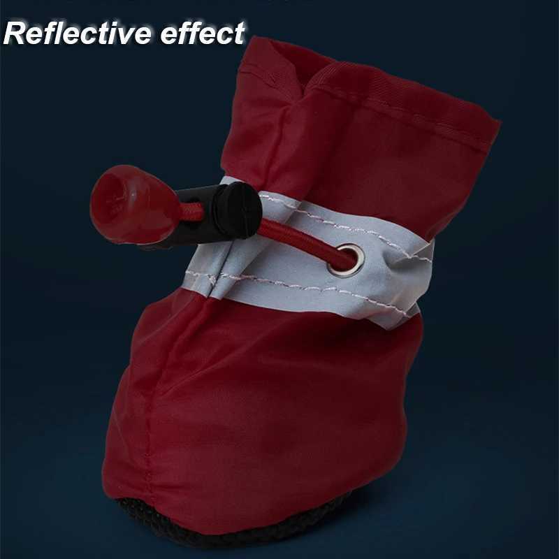 4 pieces/set of small mid-range dog weather resistant dog shoes snowshoes anti slip dog shoes T2504010