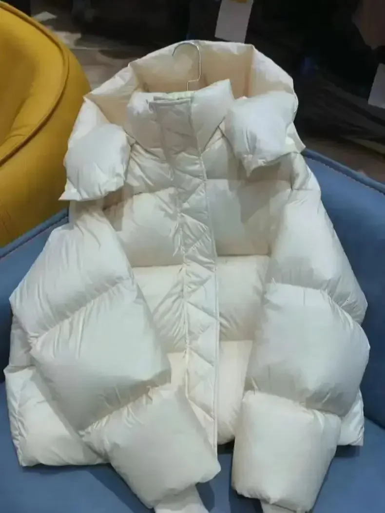 Hooded Cotton Jacket Women 2025 Thickened Warm Long Sleeved Outwear Winter Korean Loose Solid Color Versatile Short Coat 251107