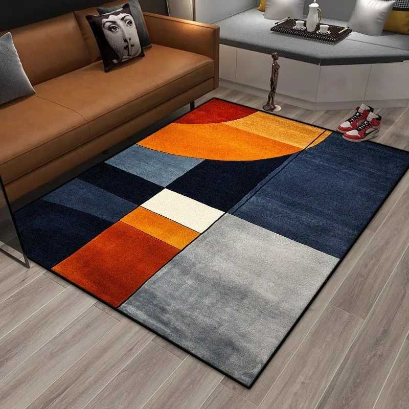 New Trend Geometric Pattern Area Rugs for Living Room Decor Home 3D Printed Carpets Luxury Bedroom Non-slip Floor Mat Lounge Rug Y251110