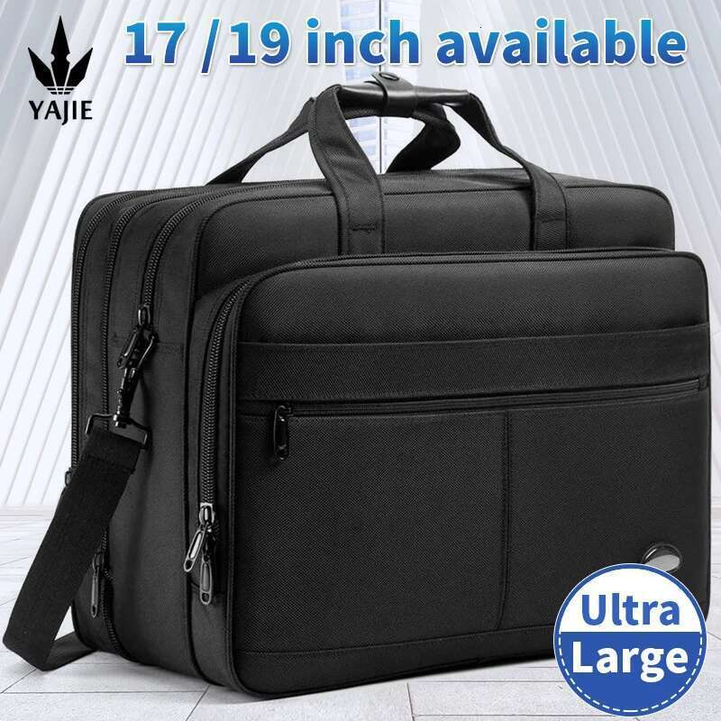 Large Capacity Briefcase Men Business 15.6 17 Inch 19 Inches Laptop Shoulder Bags Canvas Handbags Messenger Bag