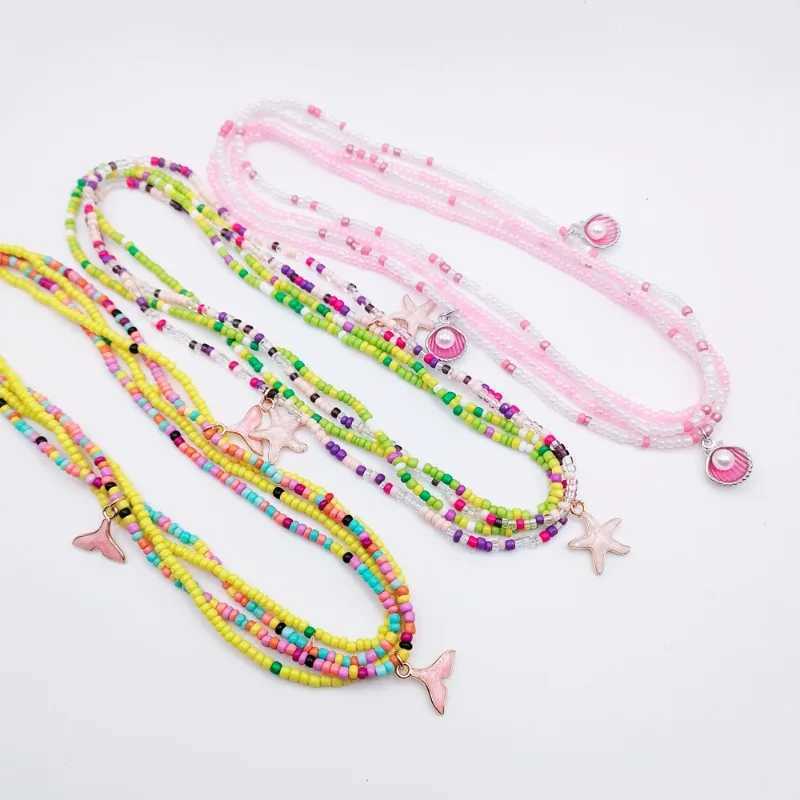 2 sexy belly chains for Wenbo River summer beach waist beads devils eye starfish shell star pendant African body jewelry X250410