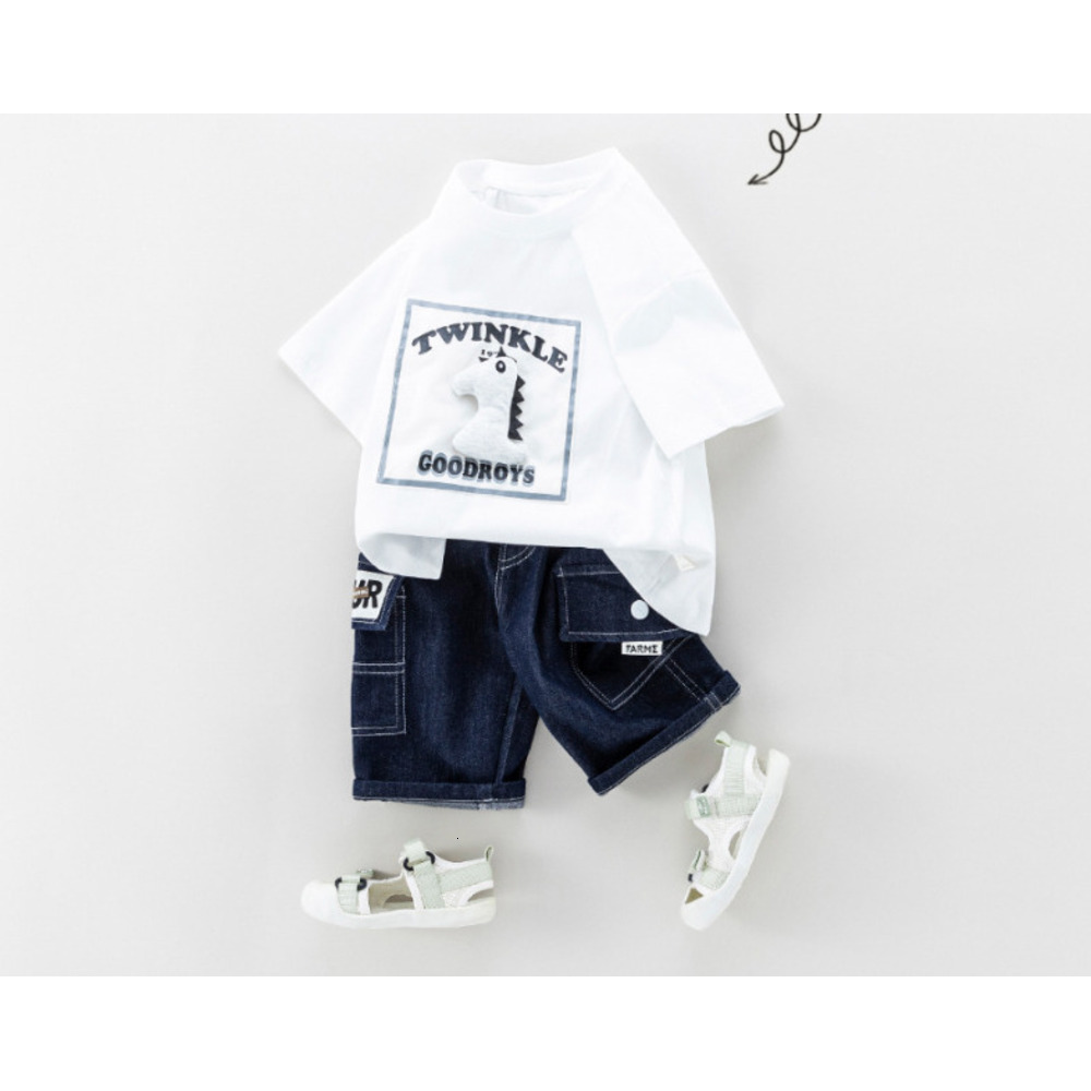 GS- Ddmyshoesvip Children S Thin Style Boys Short Top New Girls Dinosaur T Shirt Summer Half Sleeved Baby Clothes A
