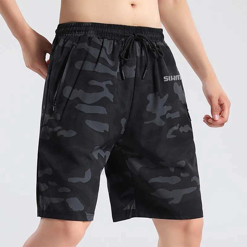 Summer 2025 mens outdoor sports running quick drying shorts cycling fitness casual one-fifth pants fishing pants X250410