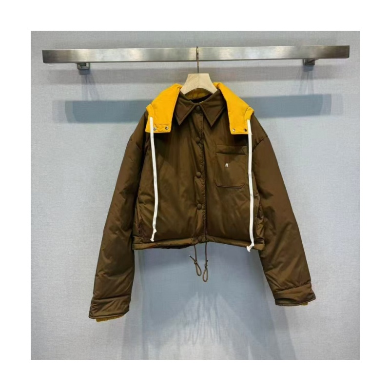 Fashion winter women jackets women down short styles brown letter logos casual woman warm coats outdoor sports versatile loose and lightweight woamn parkas