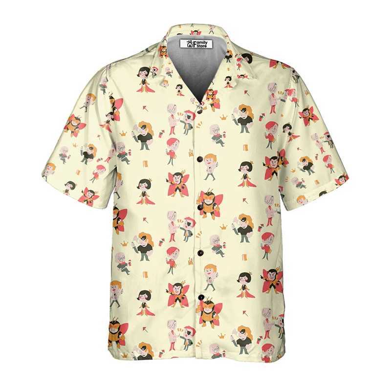 Hawaiian Mens Fun Shirt 3D Printed Summer Loose Hawaiian Beach Top Casual Short Sleeve Collar Shirt Street Mens Wear X250410