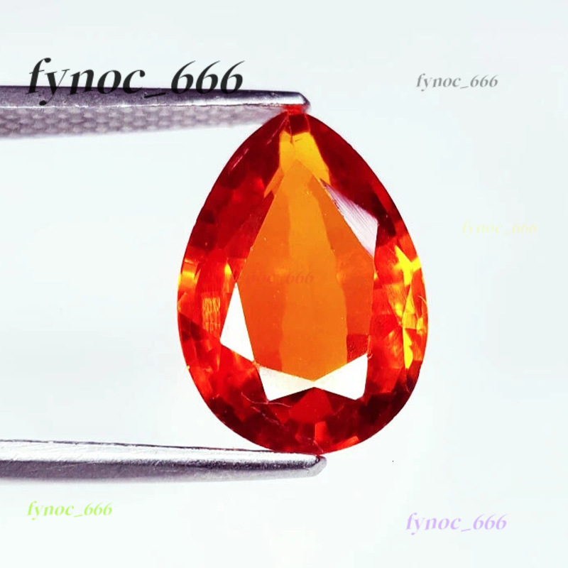 Natural Cut Orange Pear Shape Synthetic Corundum Pass Test for Inlay Ring Jewelry Material