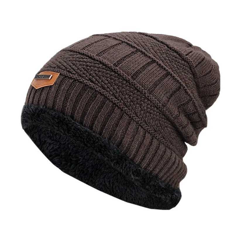 Winter Beanie Hat for Men Knitted Hat Winter Cap Beanie Women Thick Wool Cap Balaclava Mask Bonnet HatsXJ251110