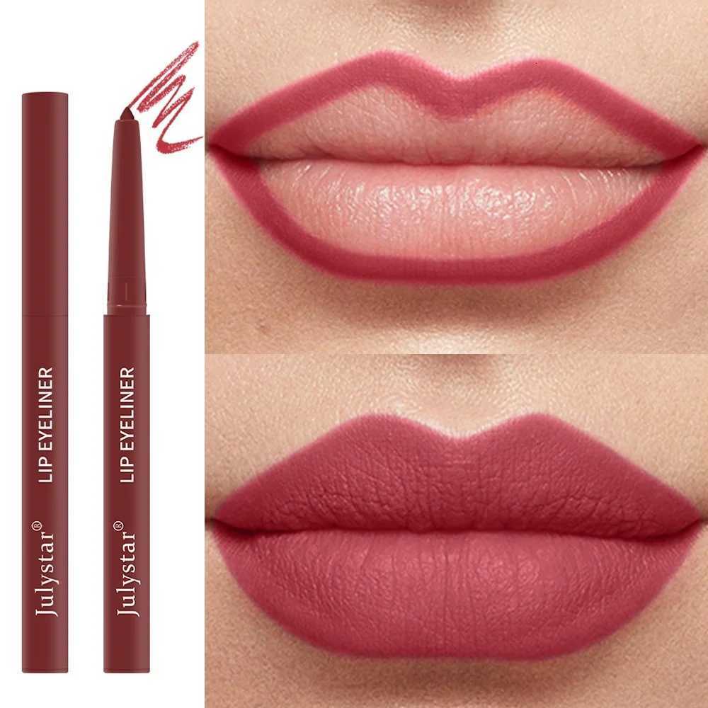 Waterproof Matte Lipliner Pencil Sexy Charming Tint Orange Red Lipstick Lasting Color Rendering Lip Contour Makeup Non-stick CupT251110