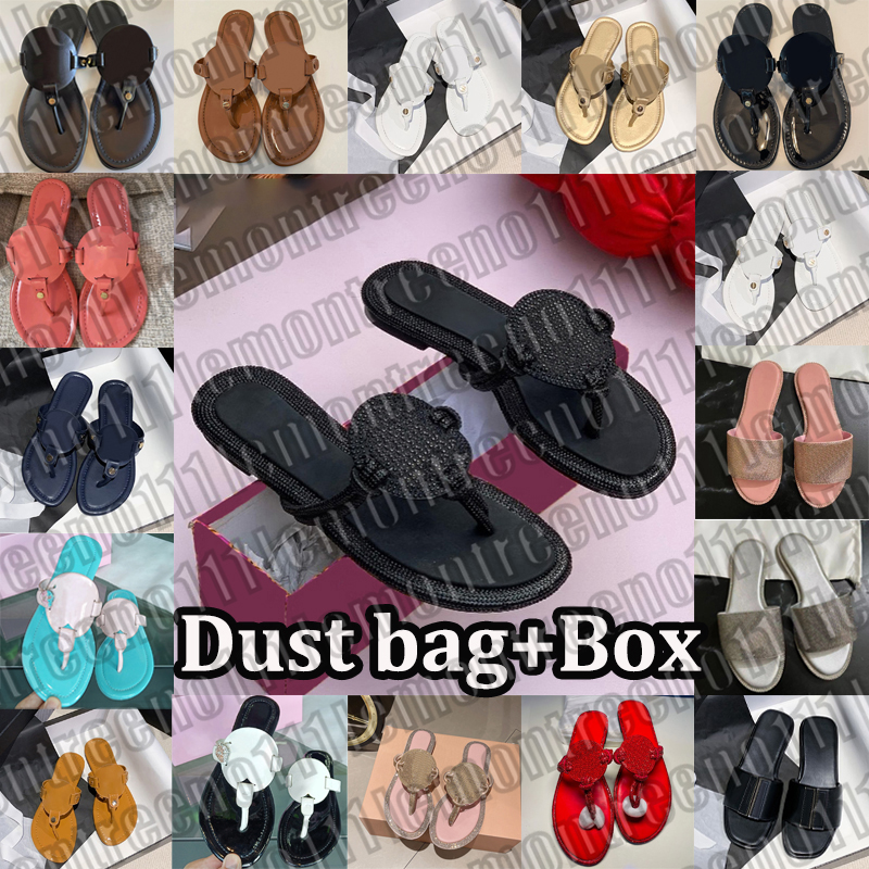 free shipping with box women designer sandals Sparkling Rhinestones Patent Leather slippers comfortable sandal black pink