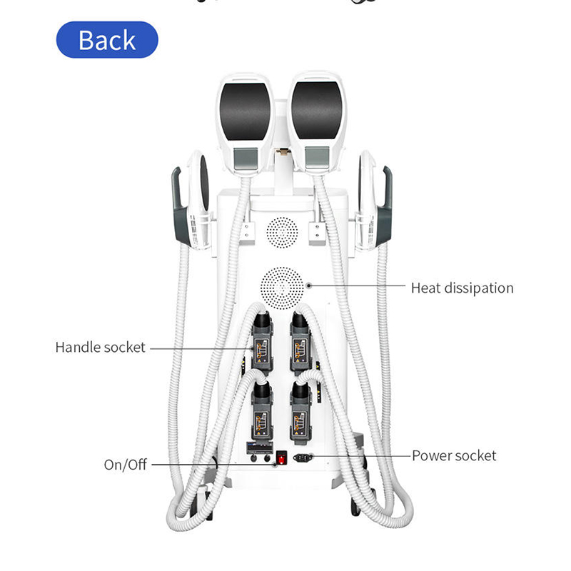 Professional 4 in 1 Electromagnetic Muscle Stimulation Device Weight Loss Muscle Building Abdomen Sculpting EMS Cellulite Reduction Body Slimming EMS 