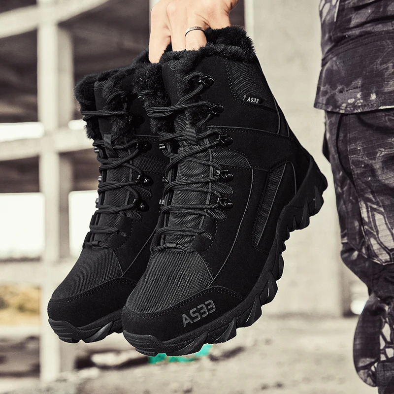 High-quality Mens snow boots Warm Plush Winter Boots shoes Outdoor Snow boots Non-slip Platform shoes 251107