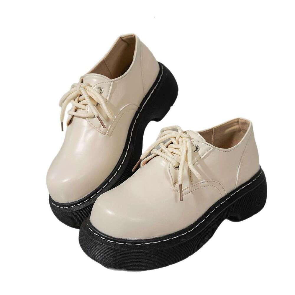 Woman Sandals British Big Toe Small Leather For Women New Sponge Cake Thick Soled Women S Casual Shoes College Style Single Shoes