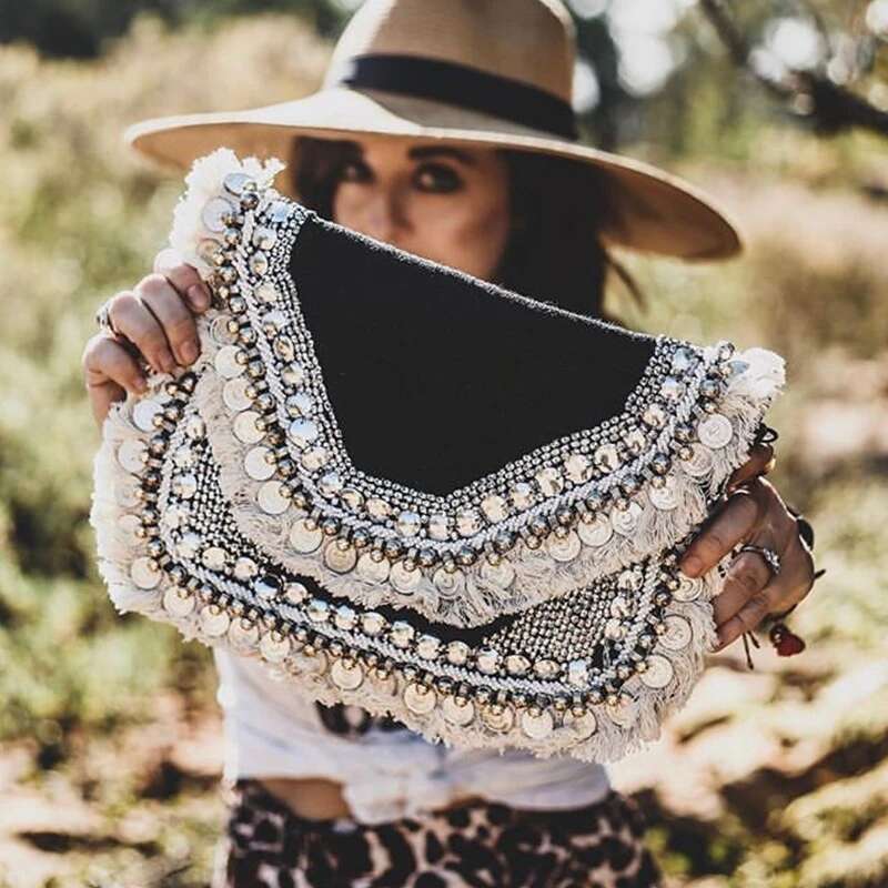 DOYUTIG Brand Summer Fresh Bohemia Design Indian Handmade Cross-body & Clutches Women's Antique Ethnic Embroidery Bags F759