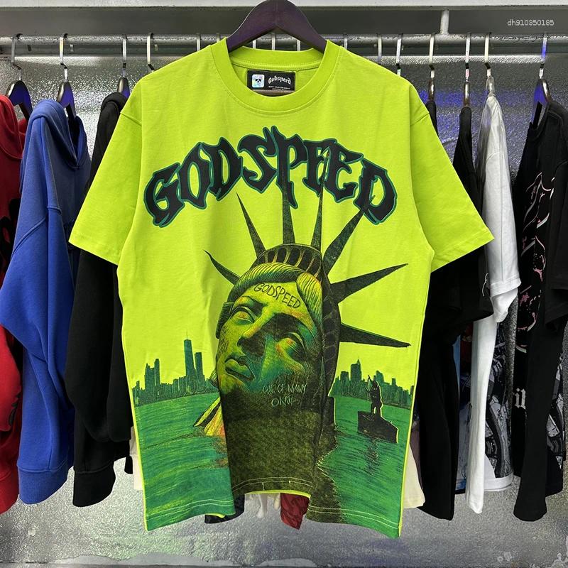 Men's T Shirts 25SS High Quality Real Po T-shirts Men Women Street Fashion Green Short Sleeve Top Tee