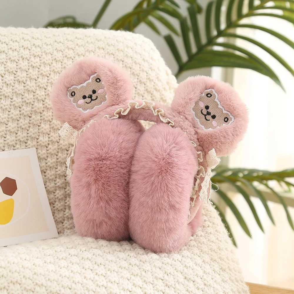 Christmas Gifts Rabbit Ear Cute Bear Ears Earmuffs Soft Ear Cover Keep Warm Cold Protection Folding Earflap Outdoor W251110