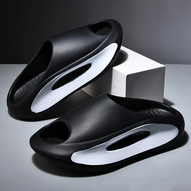 Summer Thick Bottom Sliding Shoes Mens and Womens EVA Soft Bottom Indoor Sliding Sandals Lightweight Beach Shoes Mens Sliding Shoes 250408