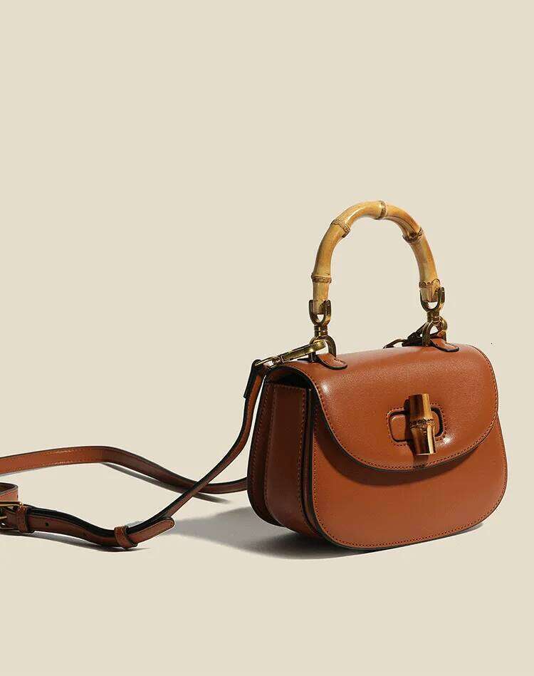 Top Brand Bamboo Handbag For Women New Saddle High Quality Shoulder Fashion Purses Crossbody Bag Designer Satchel Suotong1110