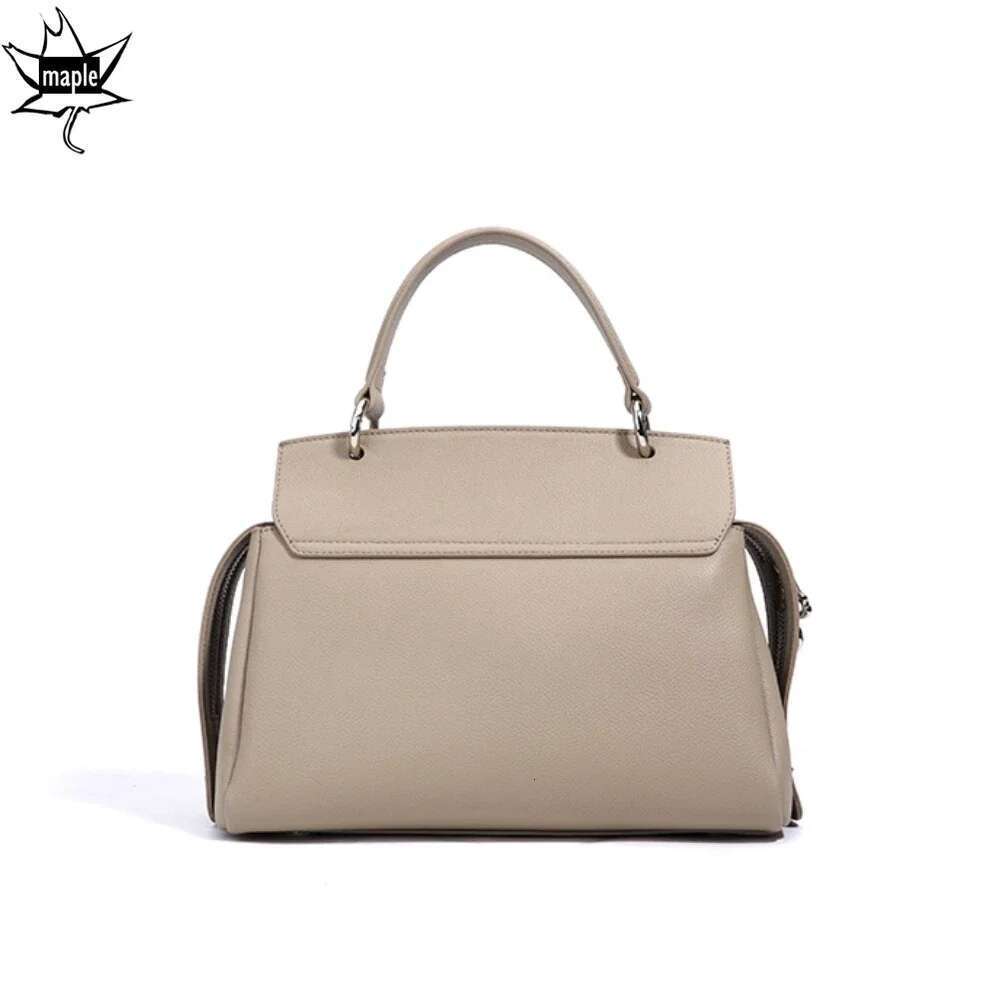 New Practical Design Large Capacity Cover Tote Light Green Cowhide Leather Women Handbag Beige Commuter Shoulder Bag