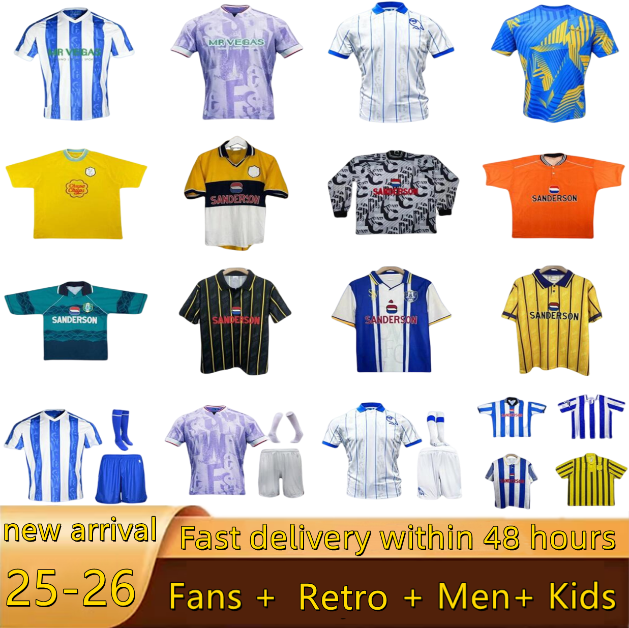 4XL 25 26 Sheffield Wednesday soccer jerseys BANNAN Will Vaulks Callum Michael Smith Tyreeq Bakinson Mallik Wilks retro 92 93 94 95 97 98 99 football uniforms Kids kit