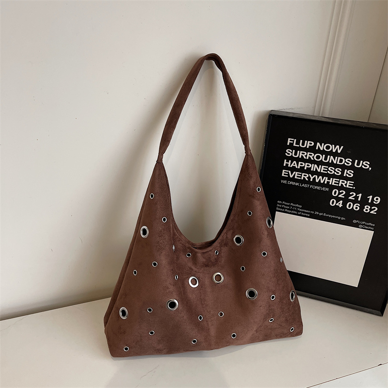 Autumn new women's retro high-end wide shoulder bag, casual versatile crossbody bag, high-end commuting leisure bag, shopping bag, versatile wome