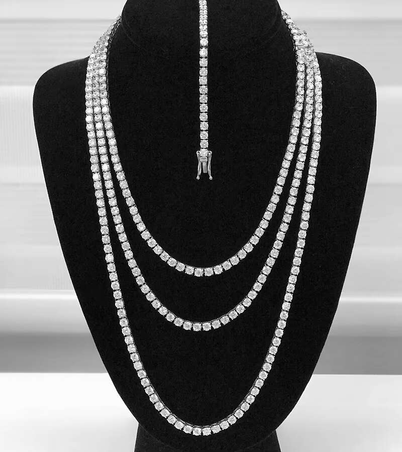 men's and women's tennis necklaces, chilled laboratory bracelets, chain k hip hop bracelets