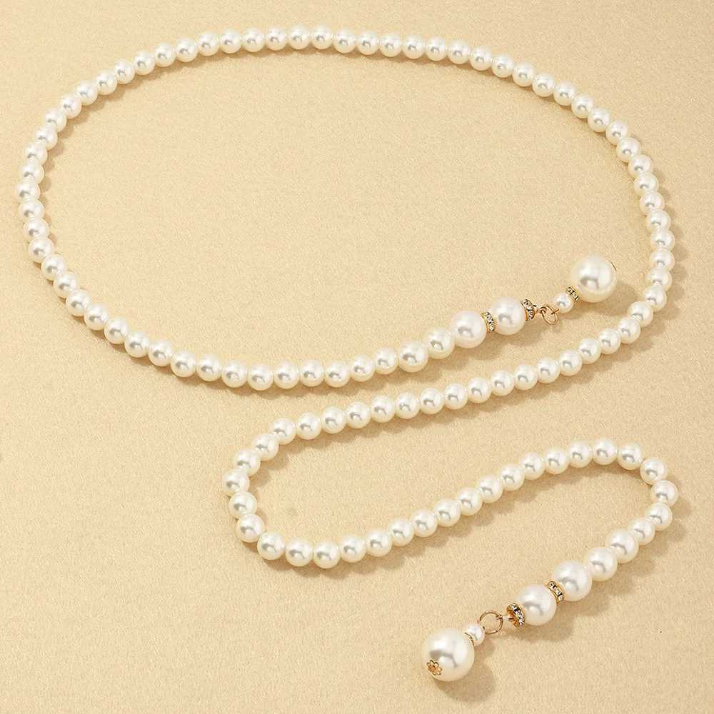 Wens waist chain fashionable thin belt luxury pearl waist chain used for dress edge decoration Bohe suspender body jewelry X250410