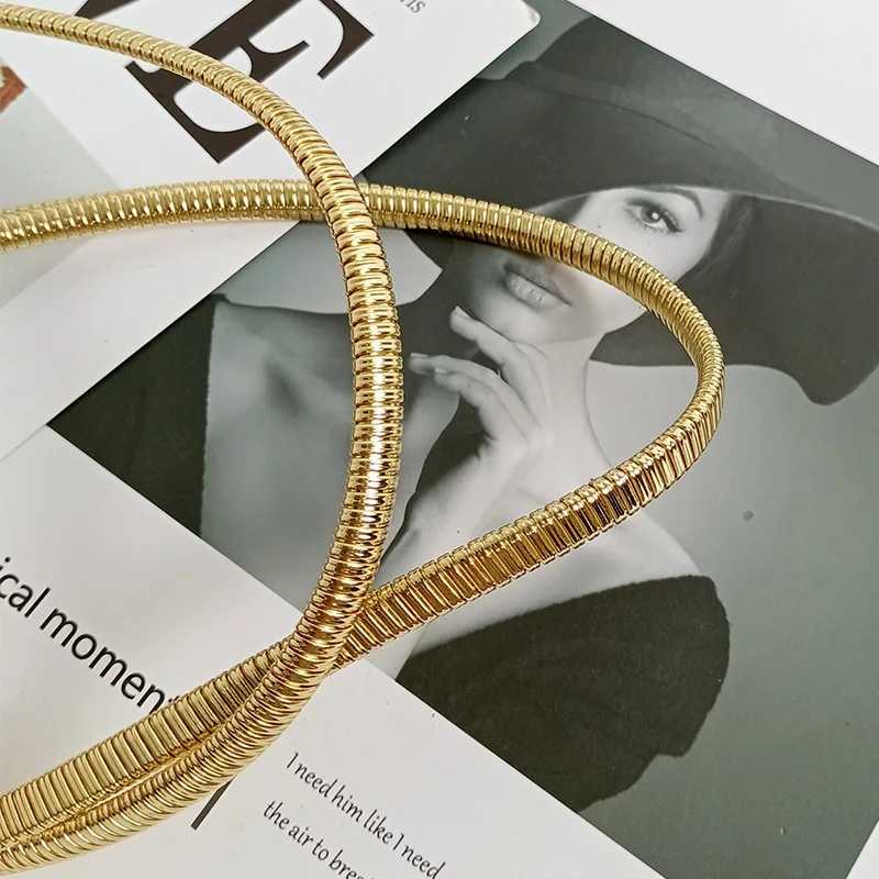 Fashion gold chain strap with magnet snake strap Fem design strap for luxury designer punk neck hand Gothic accessories X250410