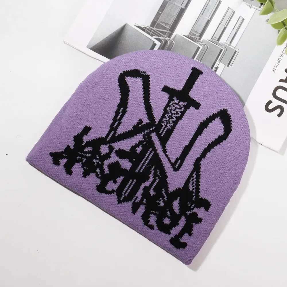 2025 Fashion Hat Knitting Beanies Goth Caps Men Women Y2k Winter Pop Harajuku Vintage Warm Hip Hop Unisex Casual Outdoor CapXJ251110