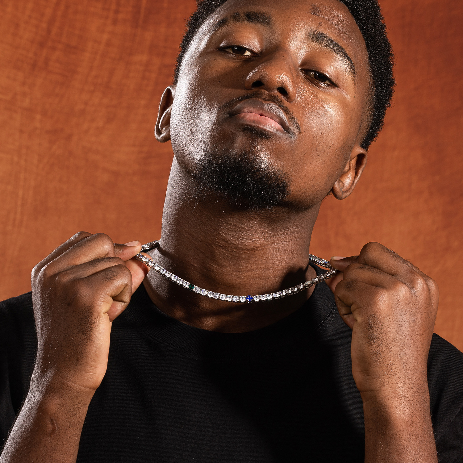 Hip Hop Full Colorful Cz Stones Opal Tennis Chain Necklace 14k Real Gold Plated Copper Bling Cubic Zircon Unisex Chains Party Rap Jewelry Accessories 