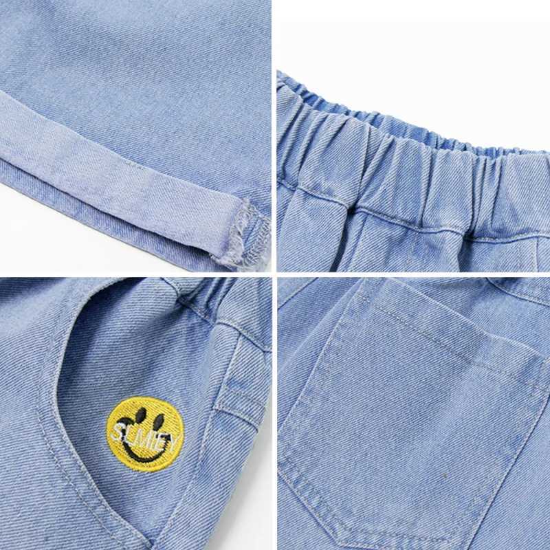 2024 Summer Hot Girl Shorts Summer Casual Cowboy Shorts 3-10 Year Old Preschool Girls Pocket Design Jeans Shorts Youth Shorts Z250410