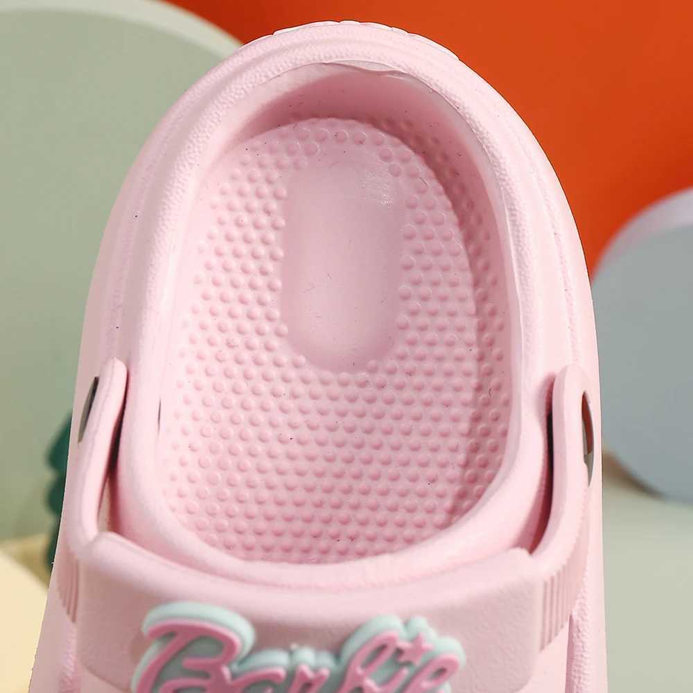 Summer childrens sandals with holes soft and non slip slider cute bow DIY design shower head girls sandals Z250410