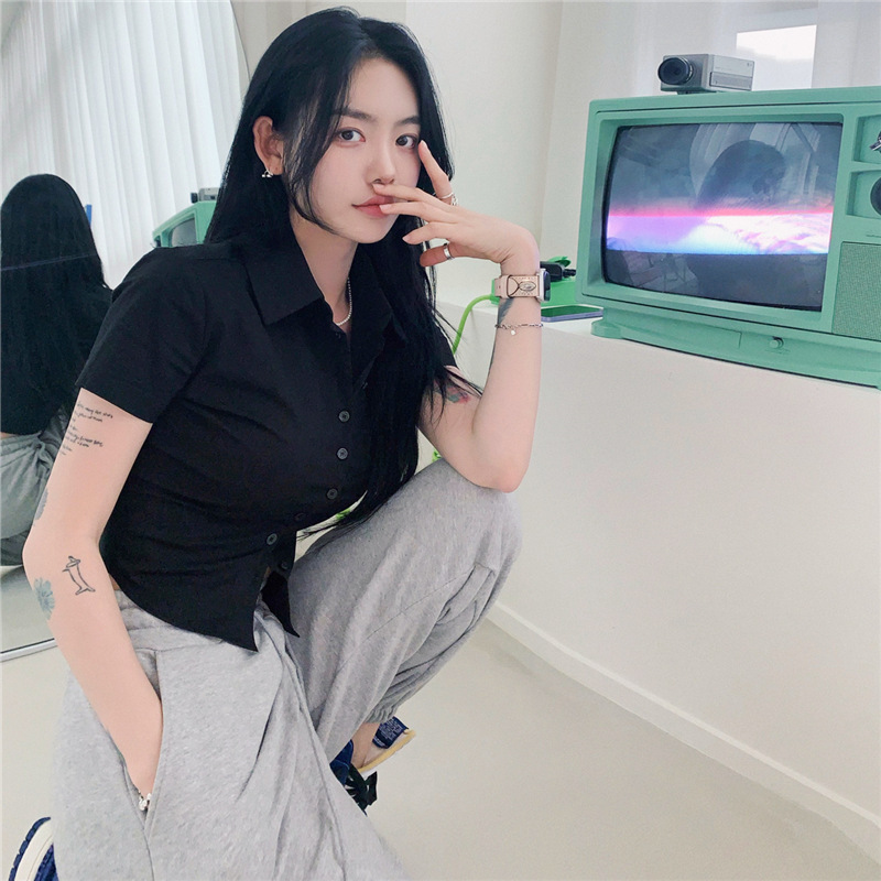 2025S Designer Women S T Shirt Summer Purely Wanted Waist Sexy Spicy Girl Sleeves Unique Top White Short Fit Shirt Women S Trend