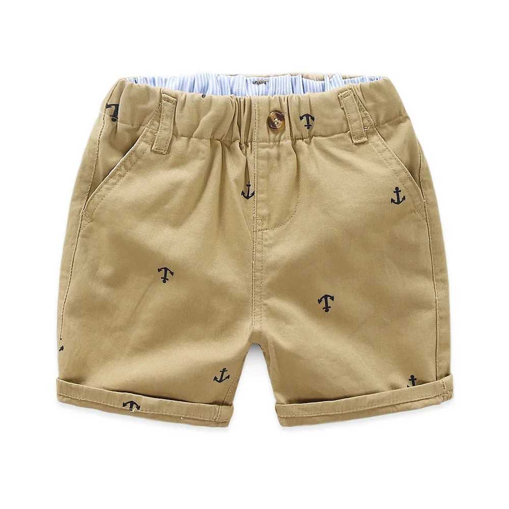 2-9 year old childrens shorts summer cotton anchor boys beach shorts casual Capris baby clothing KF553 Z250410